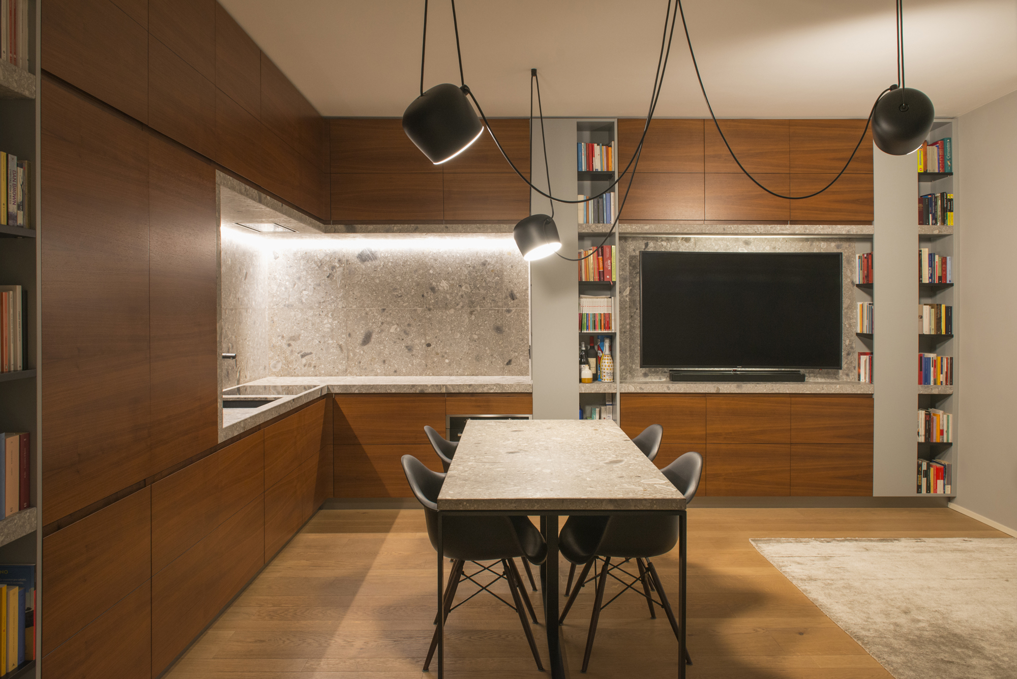 Guido Cottino Architetto - Bilocale Milano - Zona giorno Arredo su Misura