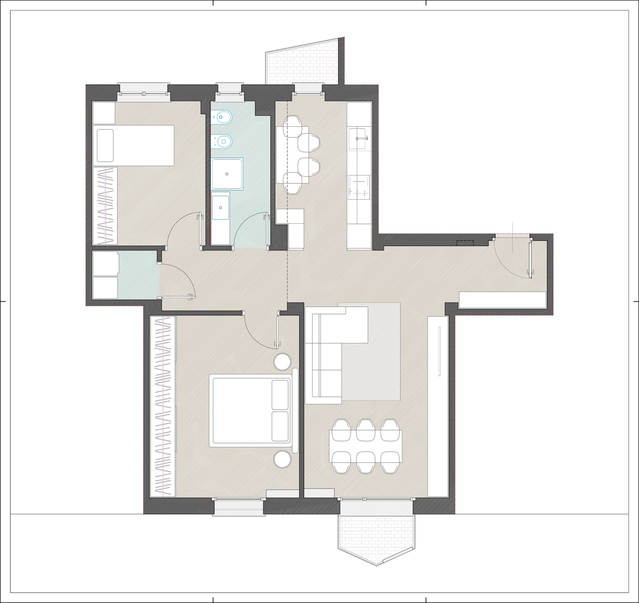 MilVig - Ristrutturazione trilocale in Via Buozzi a Vigevano - Anno 2024